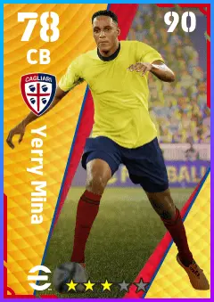 Yerry Mina eFootball 2026 player card — 78 OVR CB