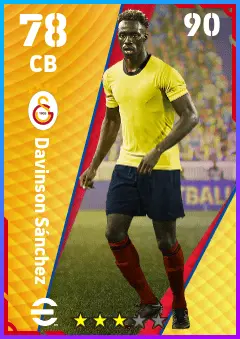 Davinson Sanchez eFootball 2026 player card — 78 OVR CB
