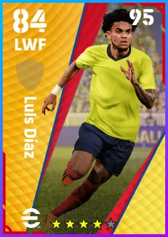 Luis Diaz eFootball 2026 player card — 84 OVR LWF