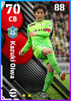 Kazuki Oiwa eFootball 2026 player card — 70 OVR CB