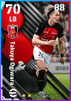 Takuya Ogiwara eFootball 2026 player card — 70 OVR LB