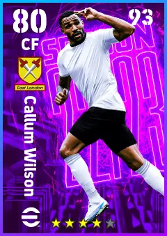 Callum Wilson eFootball 2026 player card — 80 OVR CF