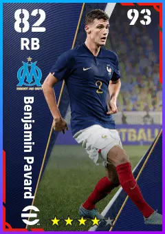 Benjamin Pavard eFootball 2026 player card — 82 OVR RB