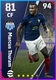 Marcus Thuram eFootball 2026 player card — 81 OVR CF