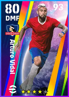 Arturo Vidal eFootball 2026 player card — 80 OVR DMF