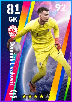 Dominik Livakovic eFootball 2026 player card — 81 OVR GK