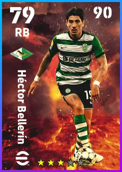 Hector Bellerin eFootball 2026 player card — 79 OVR RB