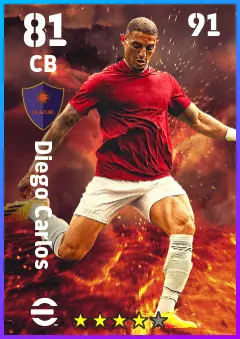 Diego Carlos eFootball 2026 player card — 81 OVR CB