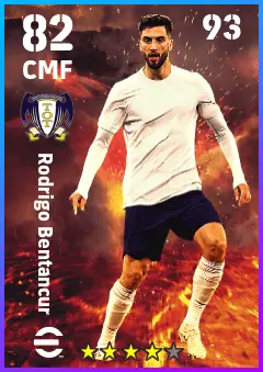 Rodrigo Bentancur eFootball 2026 player card — 82 OVR CMF
