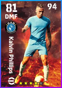 Kalvin Phillips eFootball 2026 player card — 81 OVR DMF