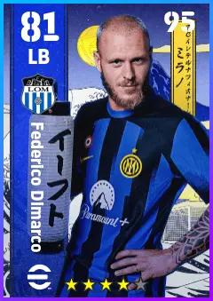 Federico Dimarco eFootball 2026 player card — 81 OVR LB