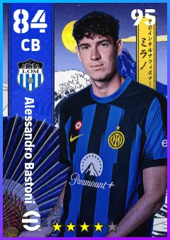 Alessandro Bastoni eFootball 2026 player card — 84 OVR CB