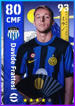 Davide Frattesi eFootball 2026 player card — 80 OVR CMF