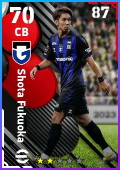 Shota Fukuoka eFootball 2026 player card — 70 OVR CB