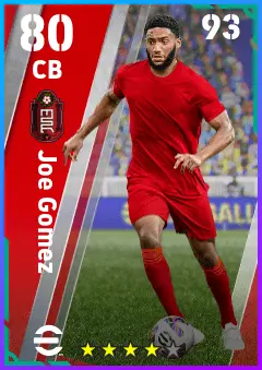 Joe Gomez eFootball 2026 player card — 80 OVR CB