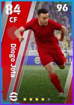 Diogo Jota eFootball 2026 player card — 84 OVR CF
