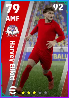 Harvey Elliott eFootball 2026 player card — 79 OVR AMF
