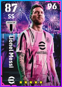 Lionel Messi eFootball 2026 player card — 87 OVR SS