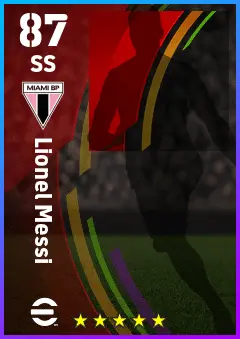 Lionel Messi eFootball 2026 player card — 87 OVR SS