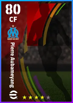 P. E. Aubameyang eFootball 2026 player card — 80 OVR CF