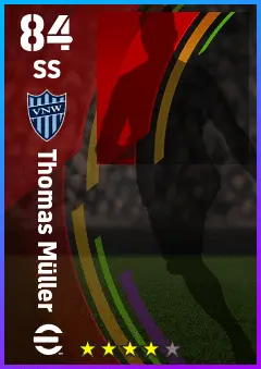 Thomas Muller eFootball 2026 player card — 84 OVR SS