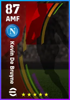 Kevin De Bruyne eFootball 2026 player card — 87 OVR AMF