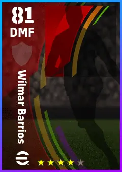 Wilmar Barrios eFootball 2026 player card — 81 OVR DMF