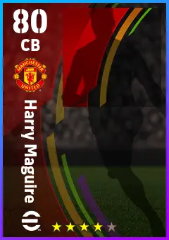 Harry Maguire eFootball 2026 player card — 80 OVR CB