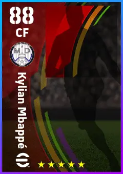 Kylian Mbappe eFootball 2026 player card — 88 OVR CF