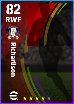 Richarlison eFootball 2026 player card — 82 OVR RWF