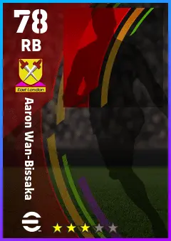 Aaron Wan-Bissaka eFootball 2026 player card — 78 OVR RB