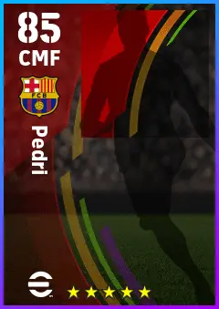 Pedri eFootball 2026 player card — 85 OVR CMF
