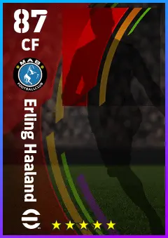Erling Haaland eFootball 2026 player card — 87 OVR CF