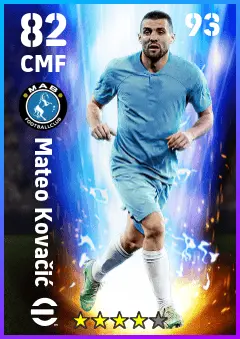 Mateo Kovacic eFootball 2026 player card — 82 OVR CMF