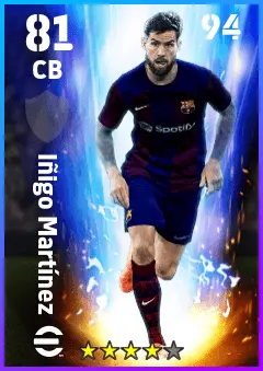 Inigo Martinez eFootball 2026 player card — 81 OVR CB