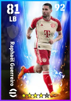 Raphael Guerreiro eFootball 2026 player card — 81 OVR LB