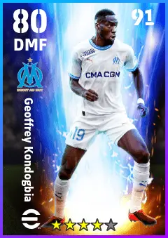 Geoffrey Kondogbia eFootball 2026 player card — 80 OVR DMF