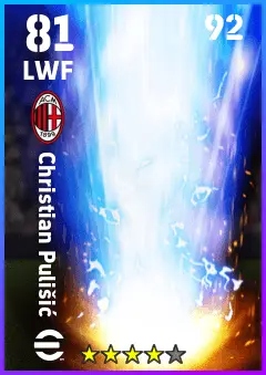 Christian Pulisic eFootball 2026 player card — 81 OVR LWF