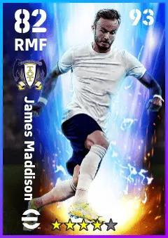 James Maddison eFootball 2026 player card — 82 OVR RMF