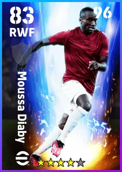 Moussa Diaby eFootball 2026 player card — 83 OVR RWF