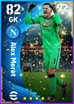 Alex Meret eFootball 2026 player card — 82 OVR GK
