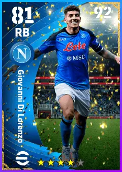 Giovanni Di Lorenzo eFootball 2026 player card — 81 OVR RB