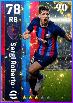 Sergi Roberto eFootball 2026 player card — 78 OVR RB