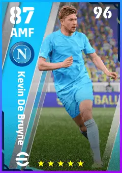 Kevin De Bruyne eFootball 2026 player card — 87 OVR AMF