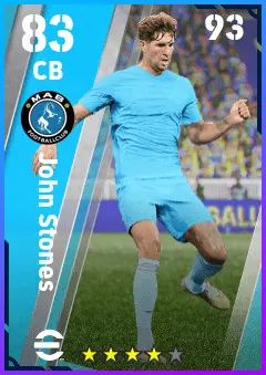 John Stones eFootball 2026 player card — 83 OVR CB