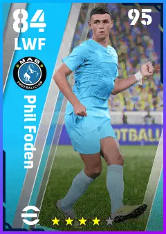 Phil Foden eFootball 2026 player card — 84 OVR LWF