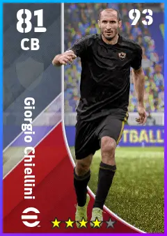 Giorgio Chiellini eFootball 2026 player card — 81 OVR CB