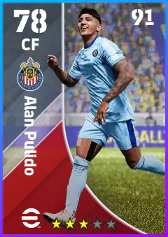 Alan Pulido eFootball 2026 player card — 78 OVR CF
