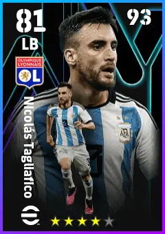 Nicolas Tagliafico eFootball 2026 player card — 81 OVR LB