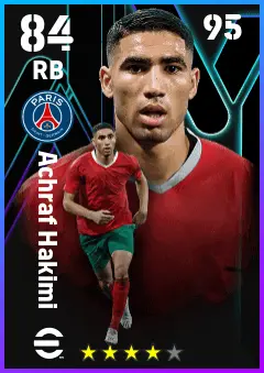 Achraf Hakimi eFootball 2026 player card — 84 OVR RB
